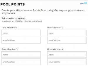 Honors Pooling Points form