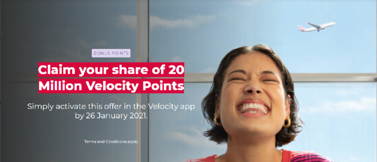 Velocity 20 Million Points promotion